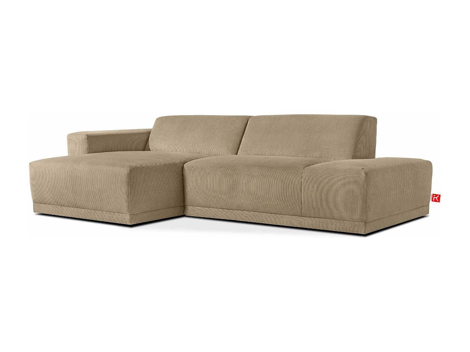 Ecksofa Links in moderner Optik mit hochwertigem Kaltschaum  - beige - MUDI