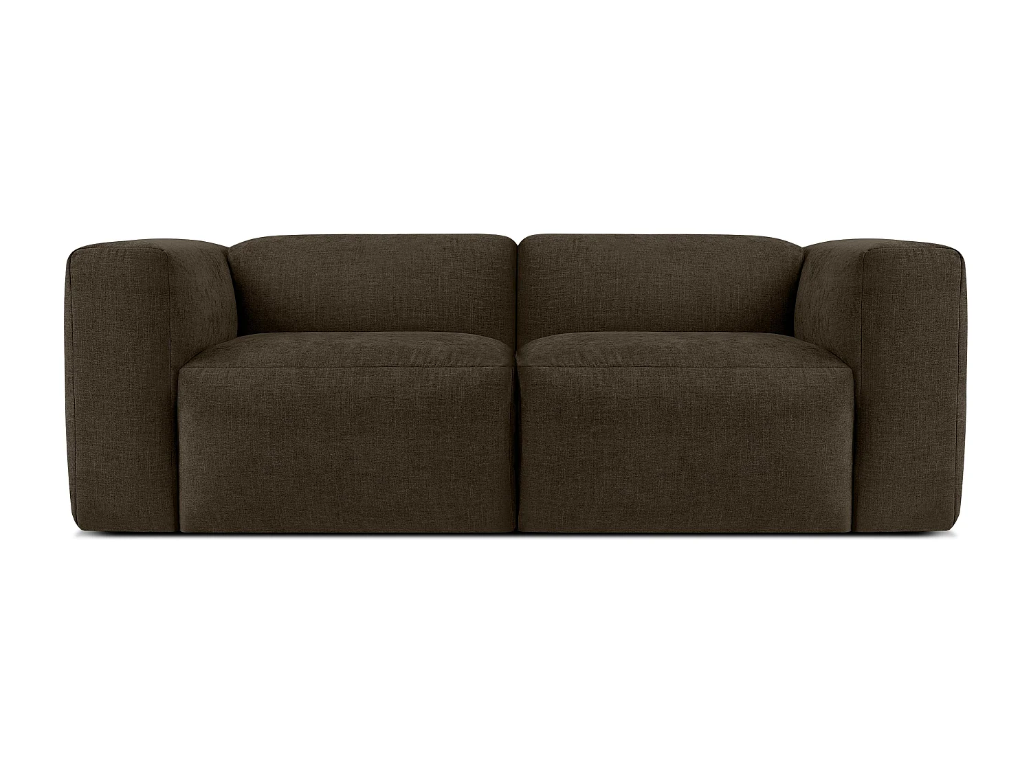Sofa 2 Sitzer mit extrem weicher und bequemer Sitz - braun - BUFFO
