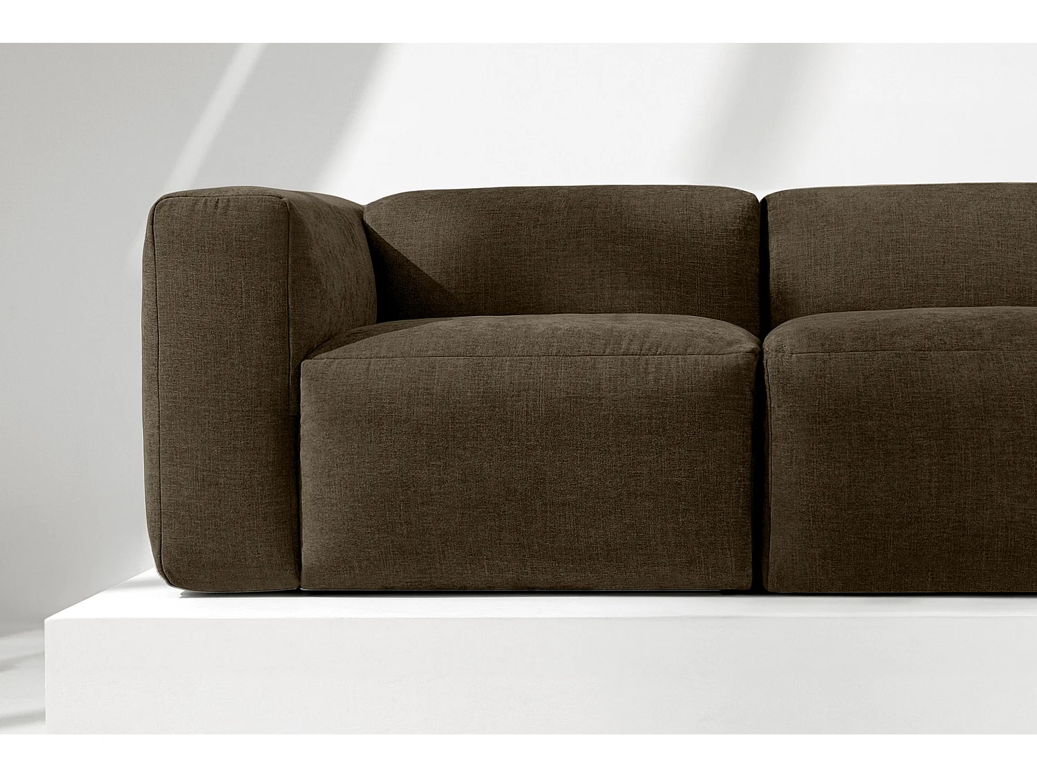 Sofa 2 Sitzer mit extrem weicher und bequemer Sitz - braun - BUFFO