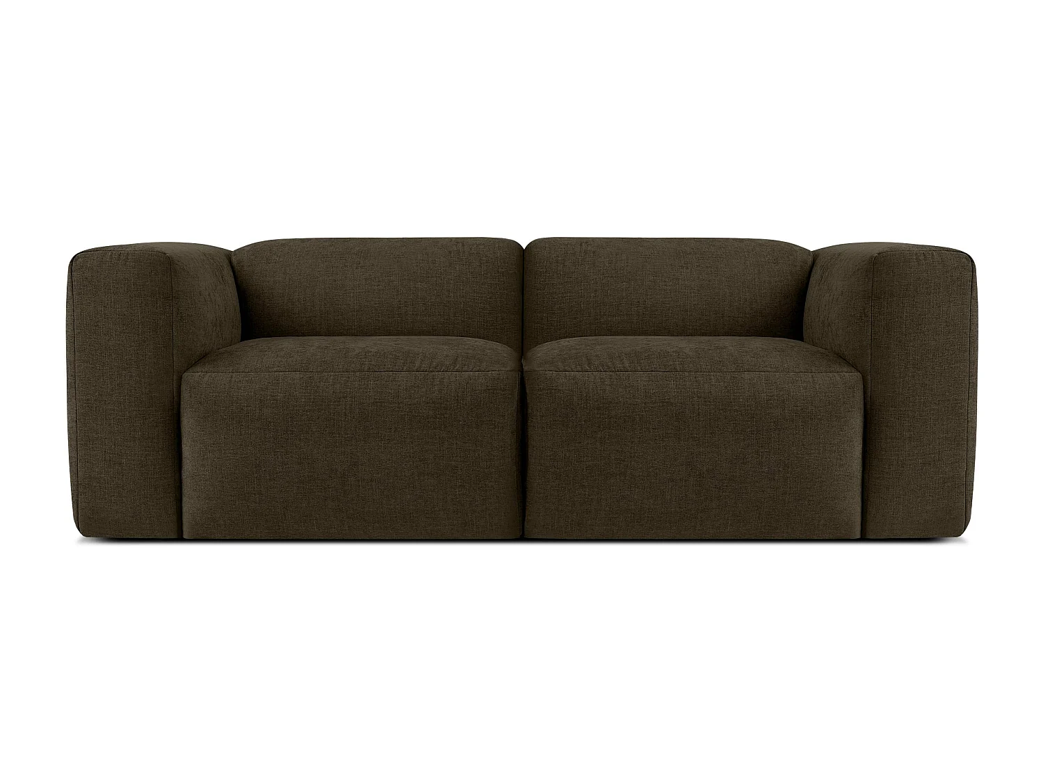 Sofa 2 Sitzer mit extrem weicher und bequemer Sitz - braun - BUFFO