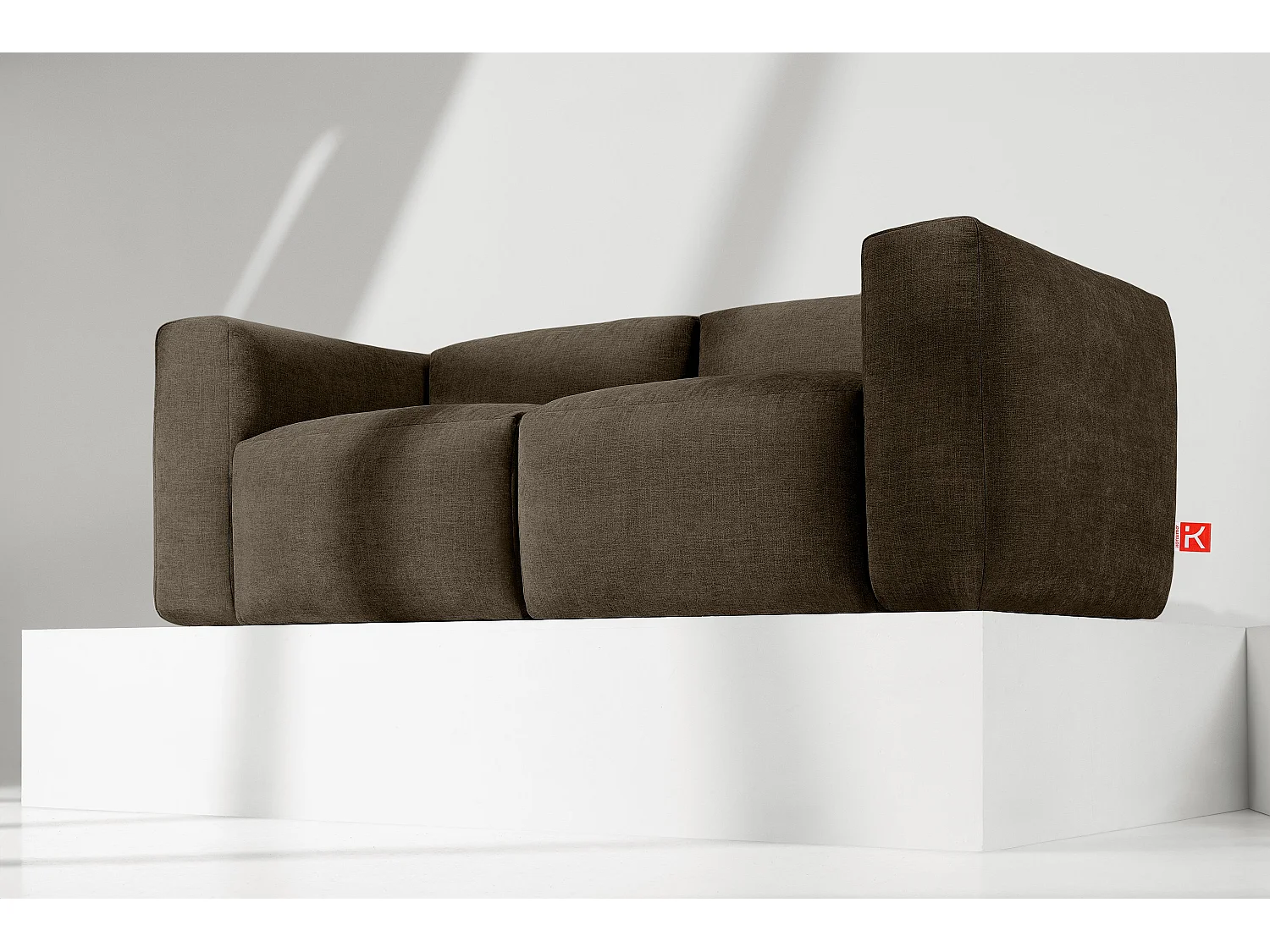 Sofa 2 Sitzer mit extrem weicher und bequemer Sitz - braun - BUFFO