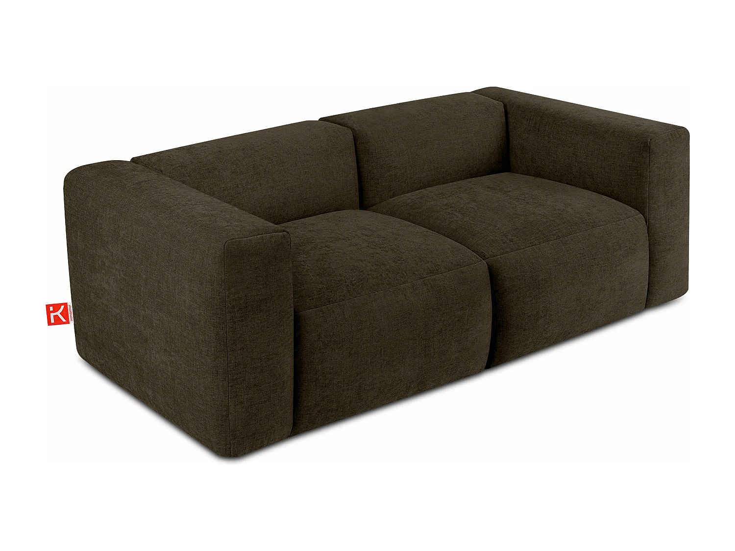 Sofa 2 Sitzer mit extrem weicher und bequemer Sitz - braun - BUFFO