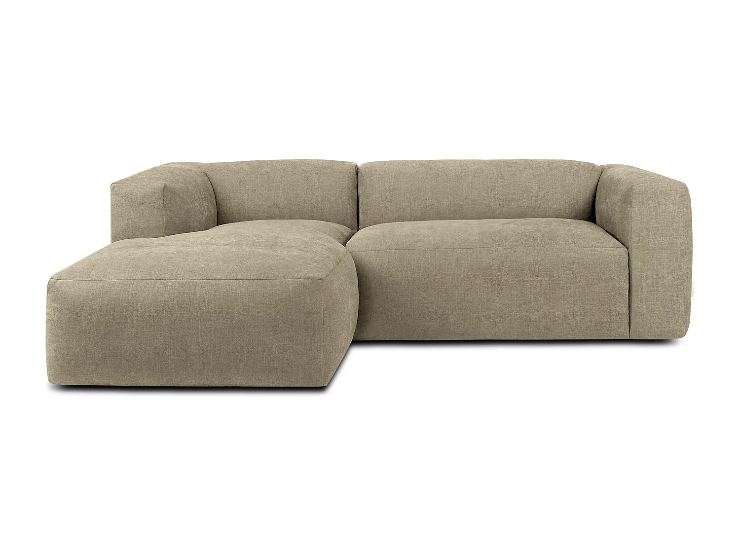 Canapé d'angle gauche 3/4 places avec assise extrêmement moelleuse et confortable - jaune - BUFFO