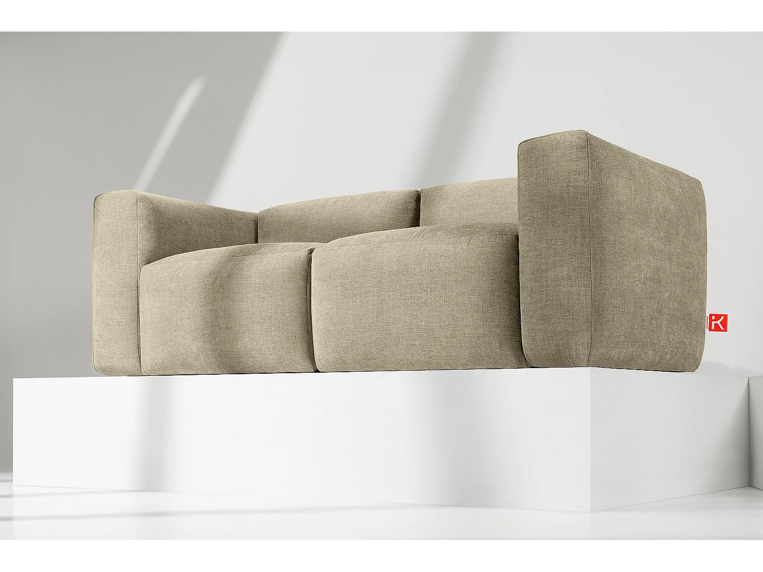 Sofa 2 Sitzer mit extrem weicher und bequemer Sitz - gelb - BUFFO