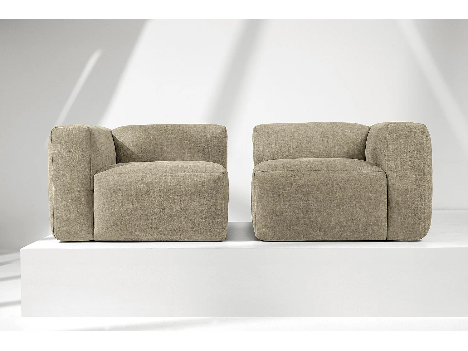 Sofa 2 Sitzer mit extrem weicher und bequemer Sitz - gelb - BUFFO