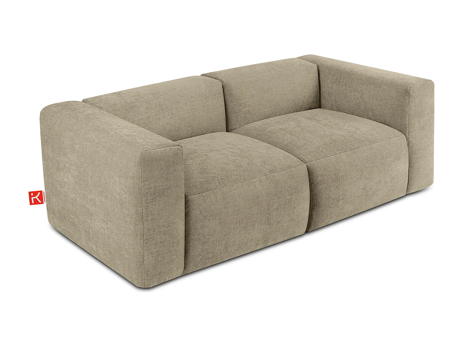 Sofa 2 Sitzer mit extrem weicher und bequemer Sitz - gelb - BUFFO