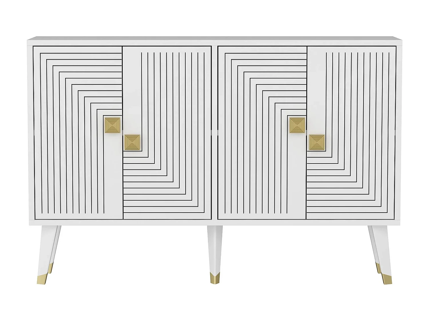 Buffet design Karat L120cm Blanc et Or