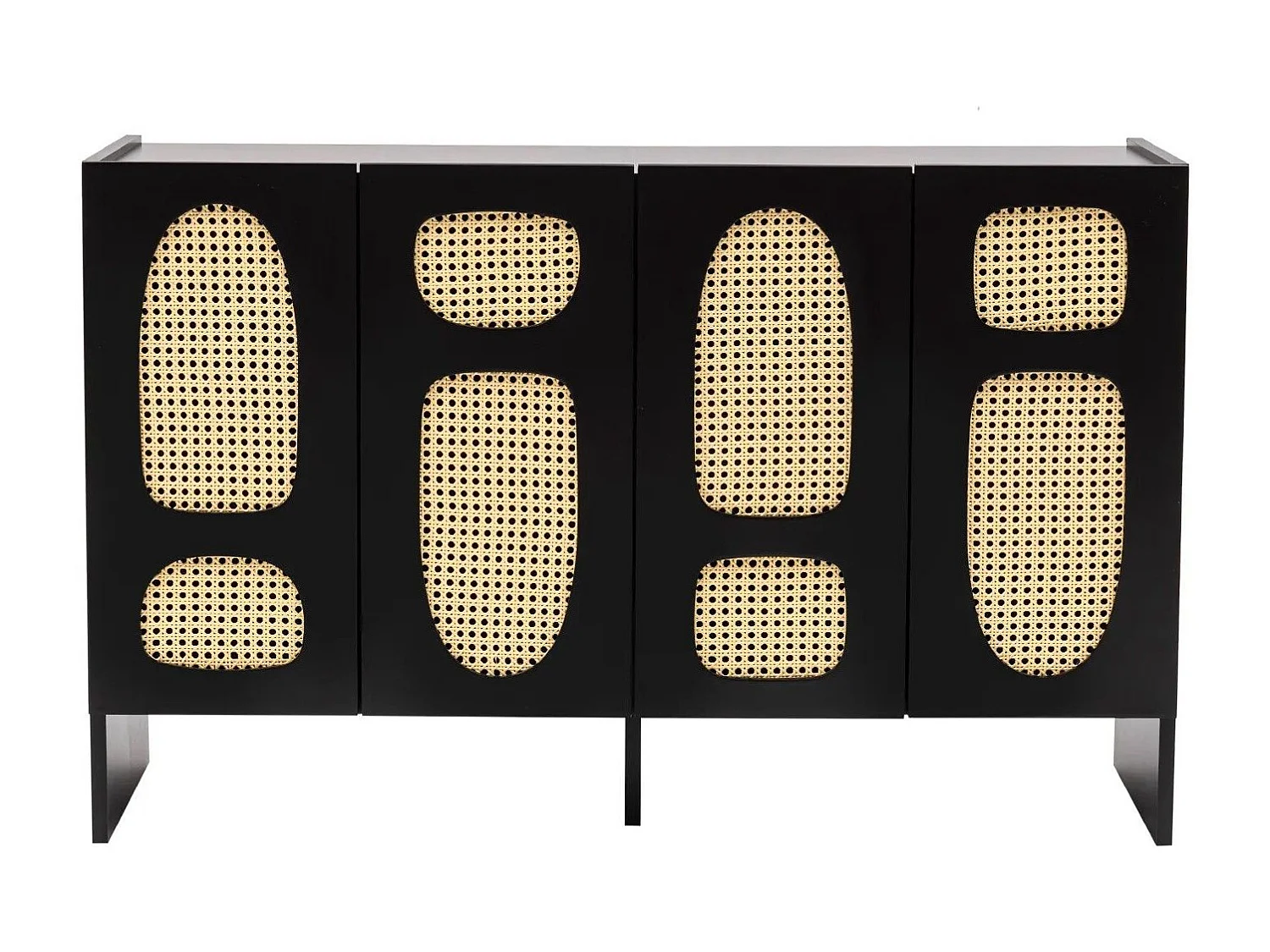 Aparador – 120 cm x 80 cm x 40 cm – Preto – Aglomerado revestido a melamina