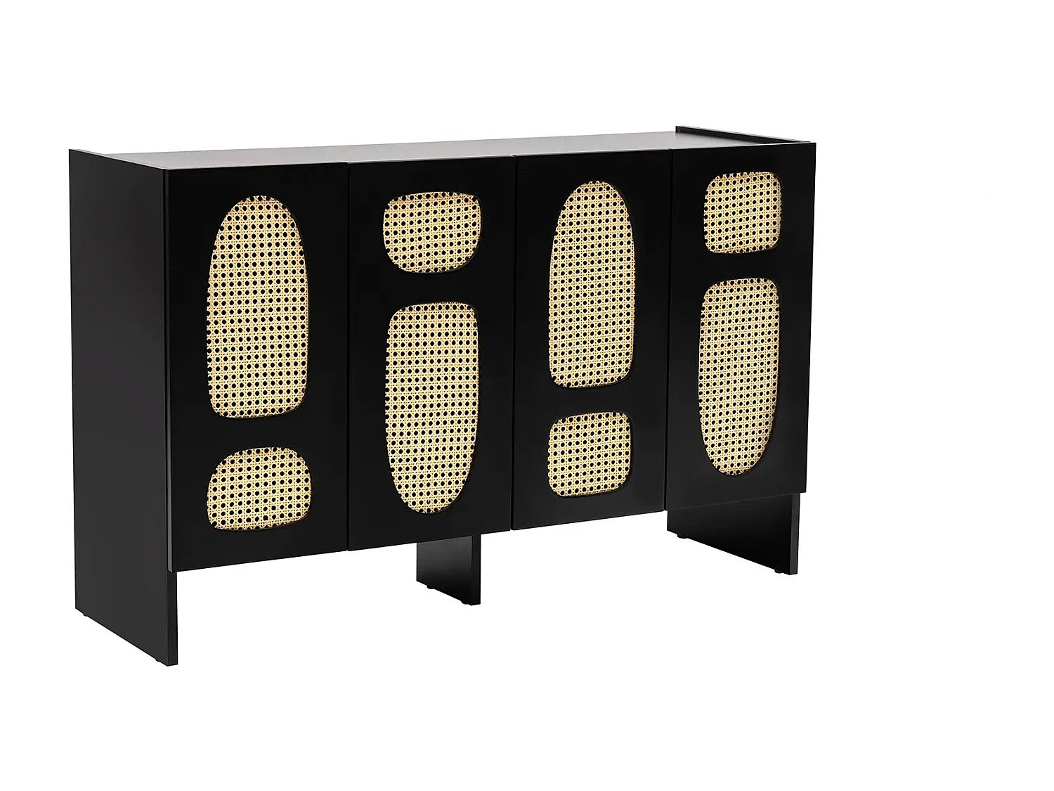 Aparador – 120 cm x 80 cm x 40 cm – Preto – Aglomerado revestido a melamina