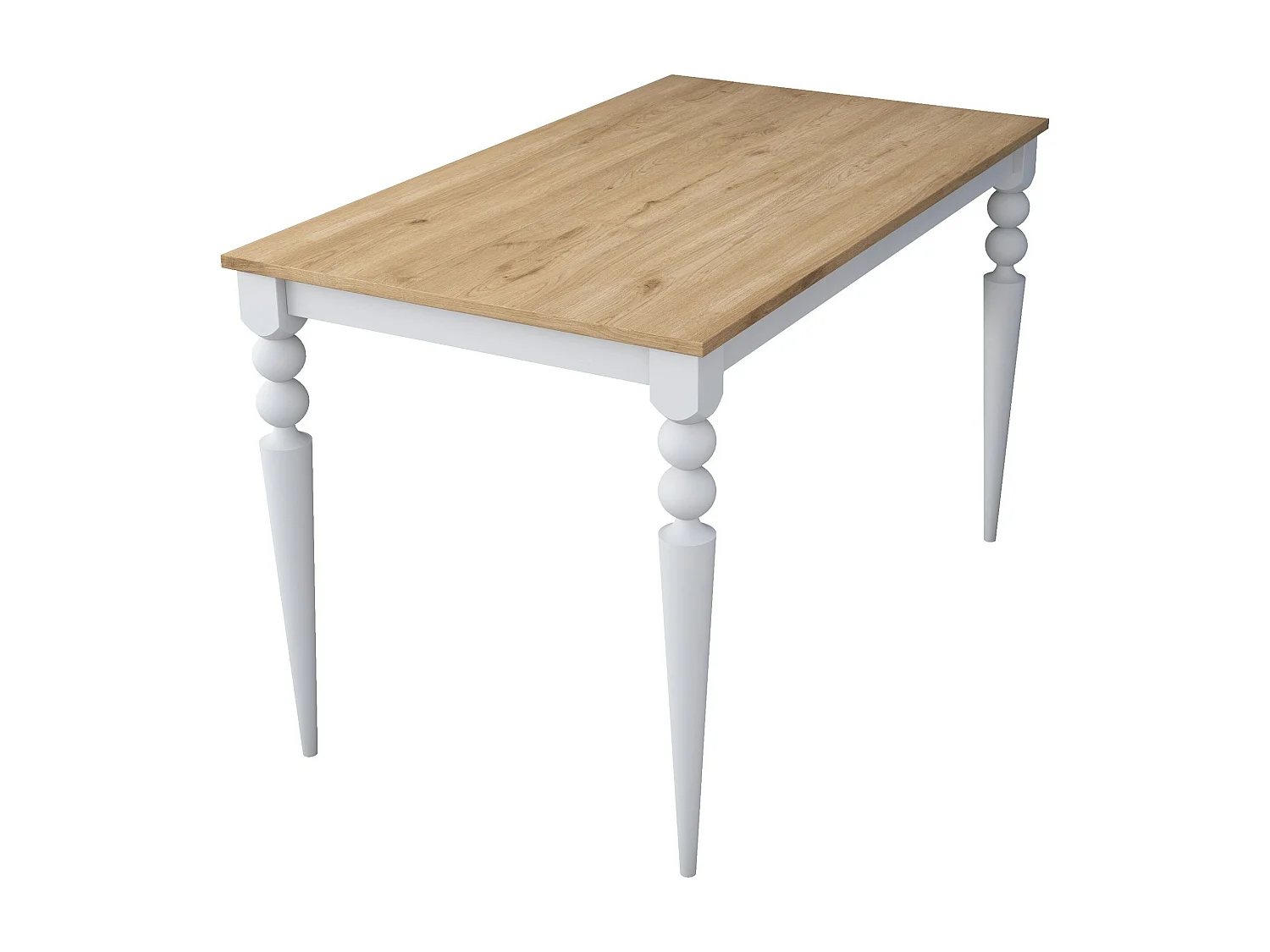 Table à manger Noga Bois clair et Blanc