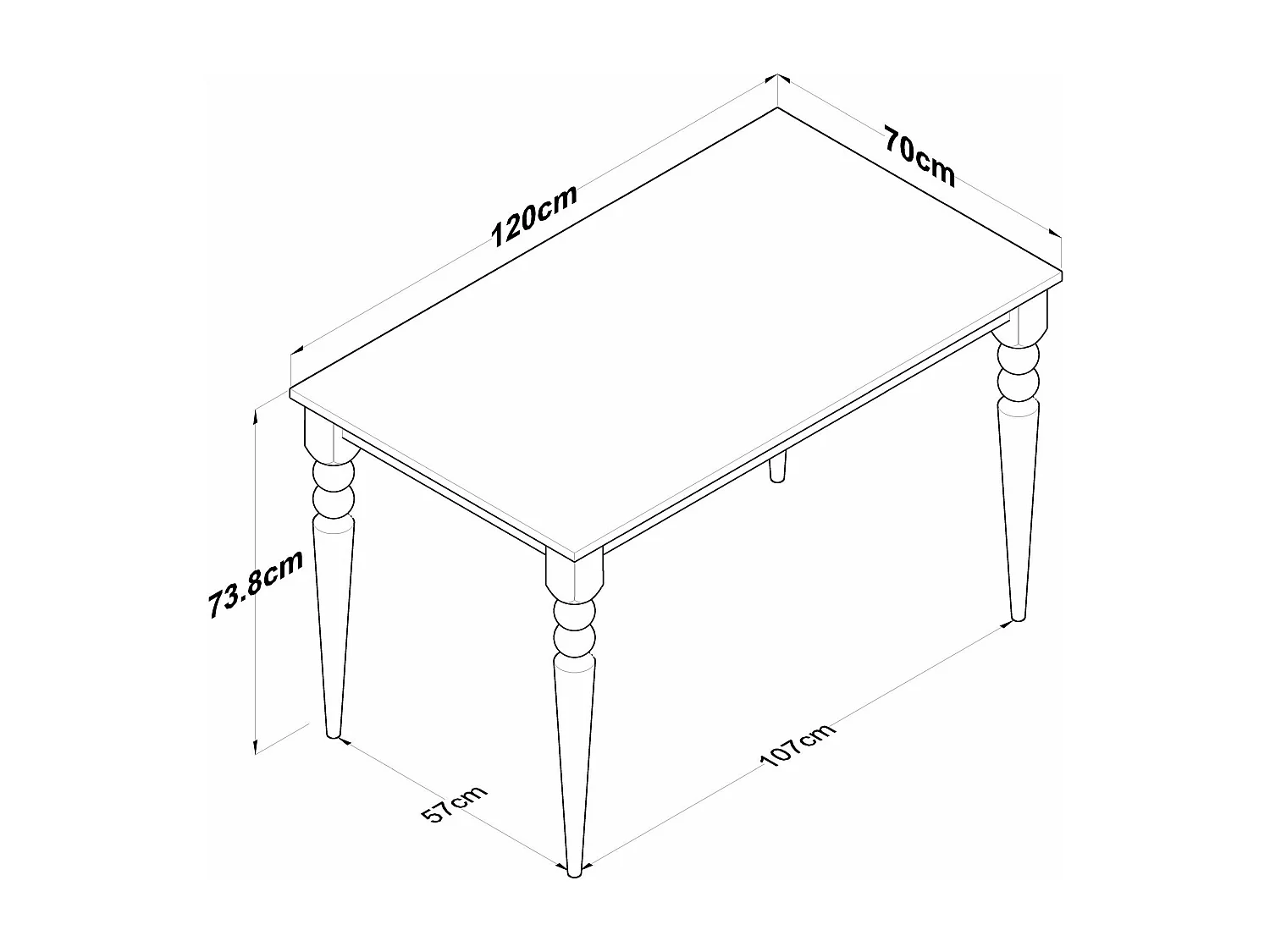 Table à manger Noga Bois clair et Blanc