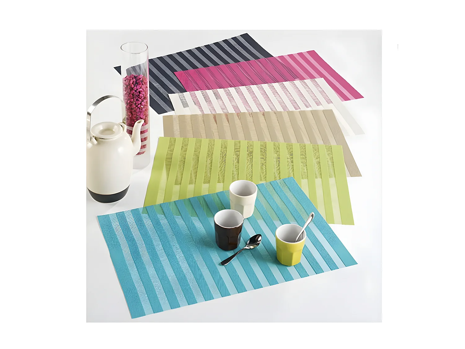 Set de Table x2 - PVC/Polyester - Ajoure Garden - 30 x 45 x 45 cm