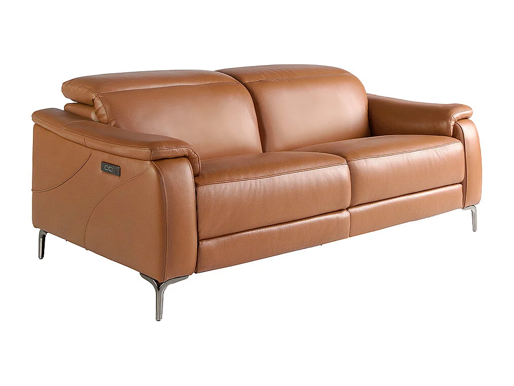 3-Sitzer-Relaxsofa aus braunem Leder 6181 ANGEL CERDA