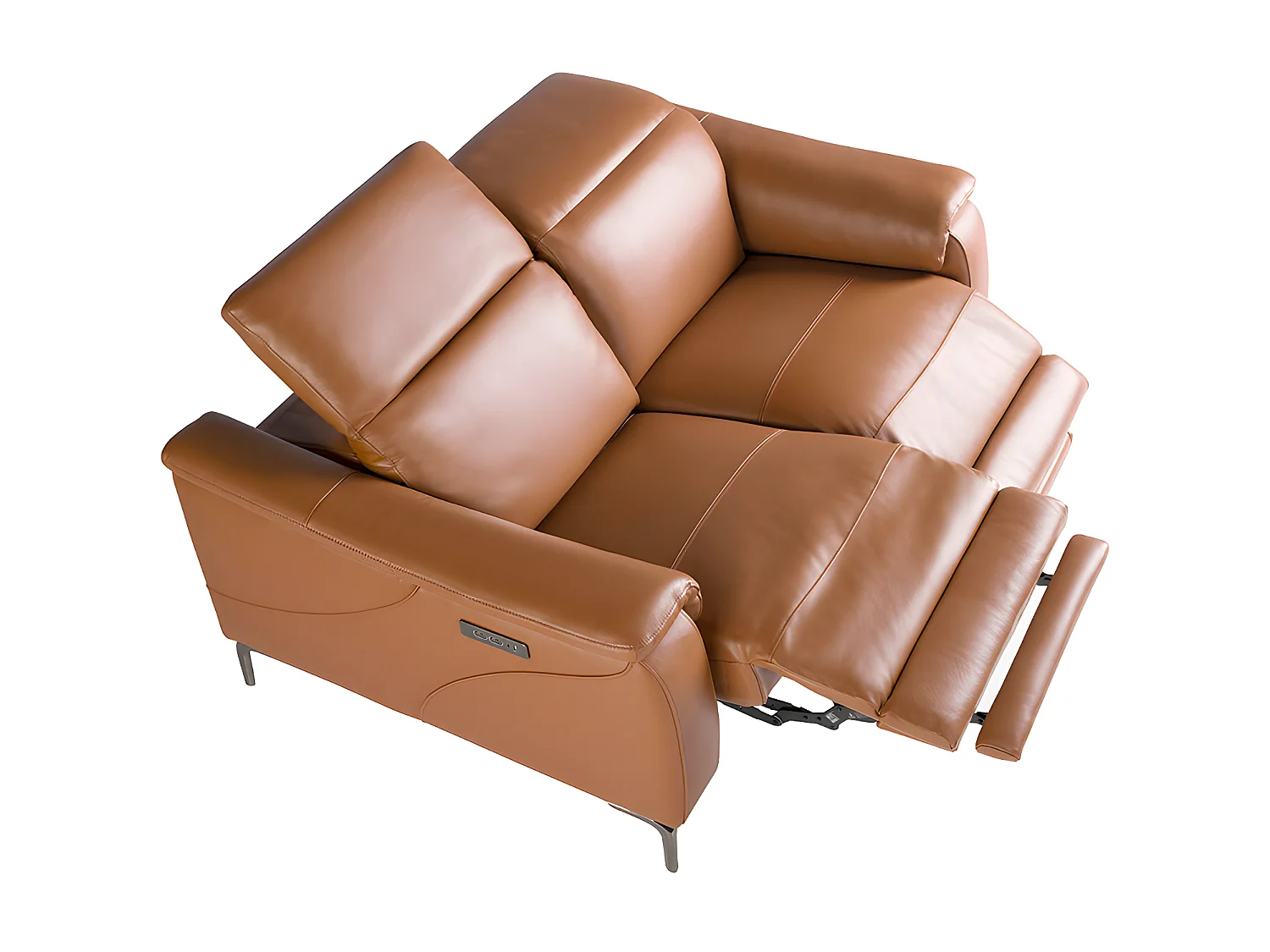 2-zits relaxsofa in bruin leer 6180 ANGEL CERDA