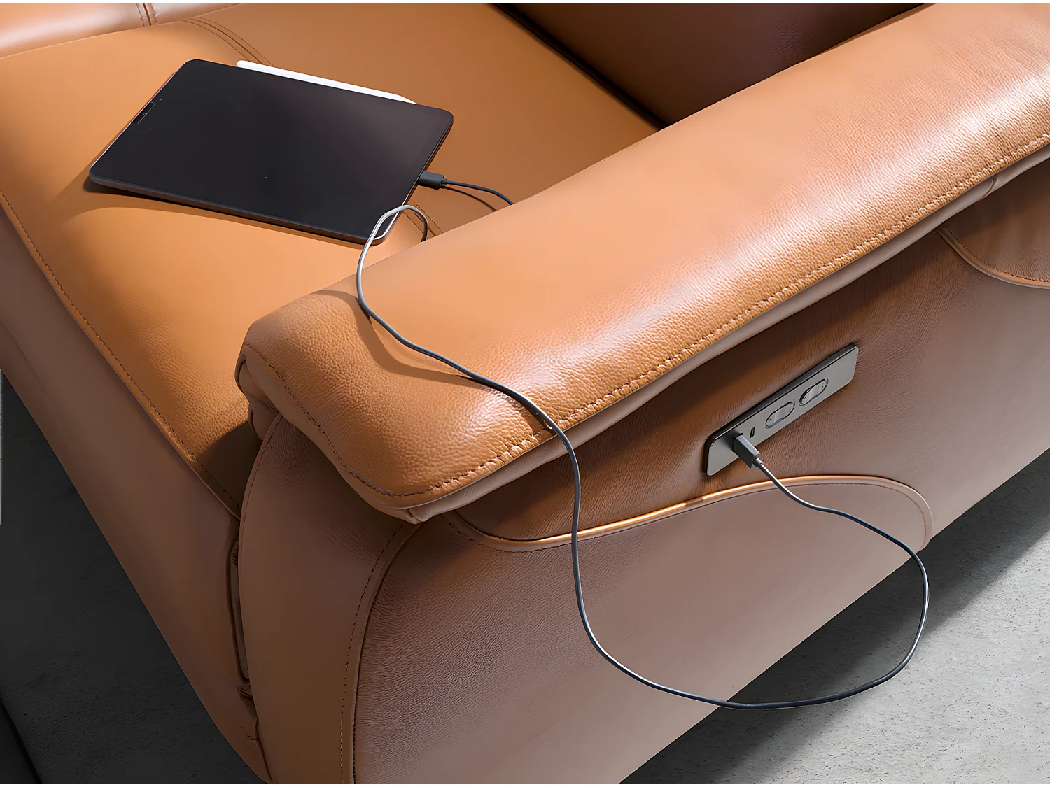 2-zits relaxsofa in bruin leer 6180 ANGEL CERDA