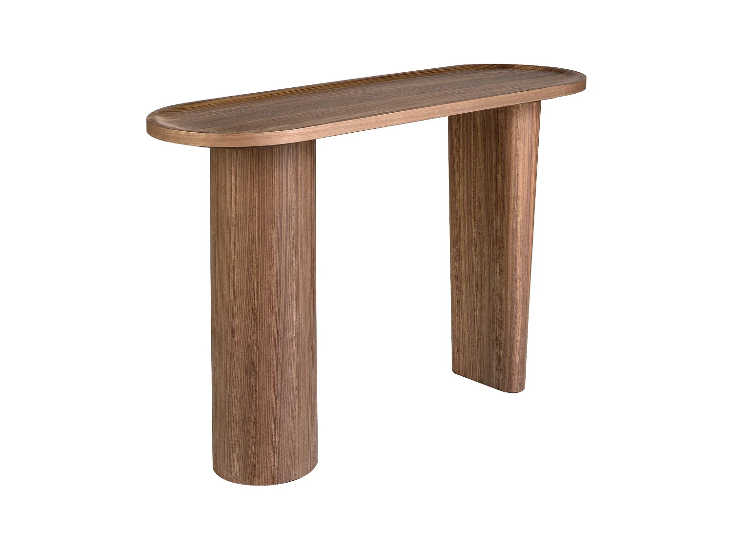 Konsole oval Nussbaum Halbspitze