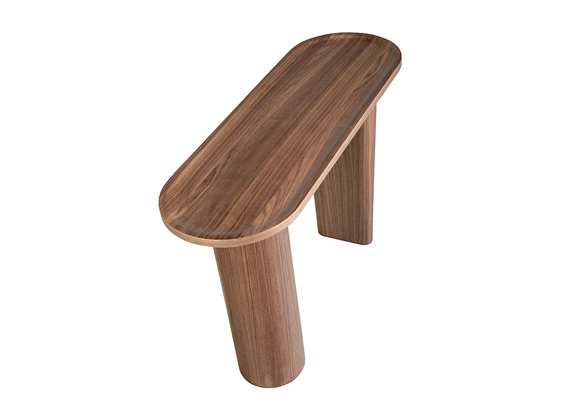 Console ovale en noyer demi-point 3249 ANGEL CERDA