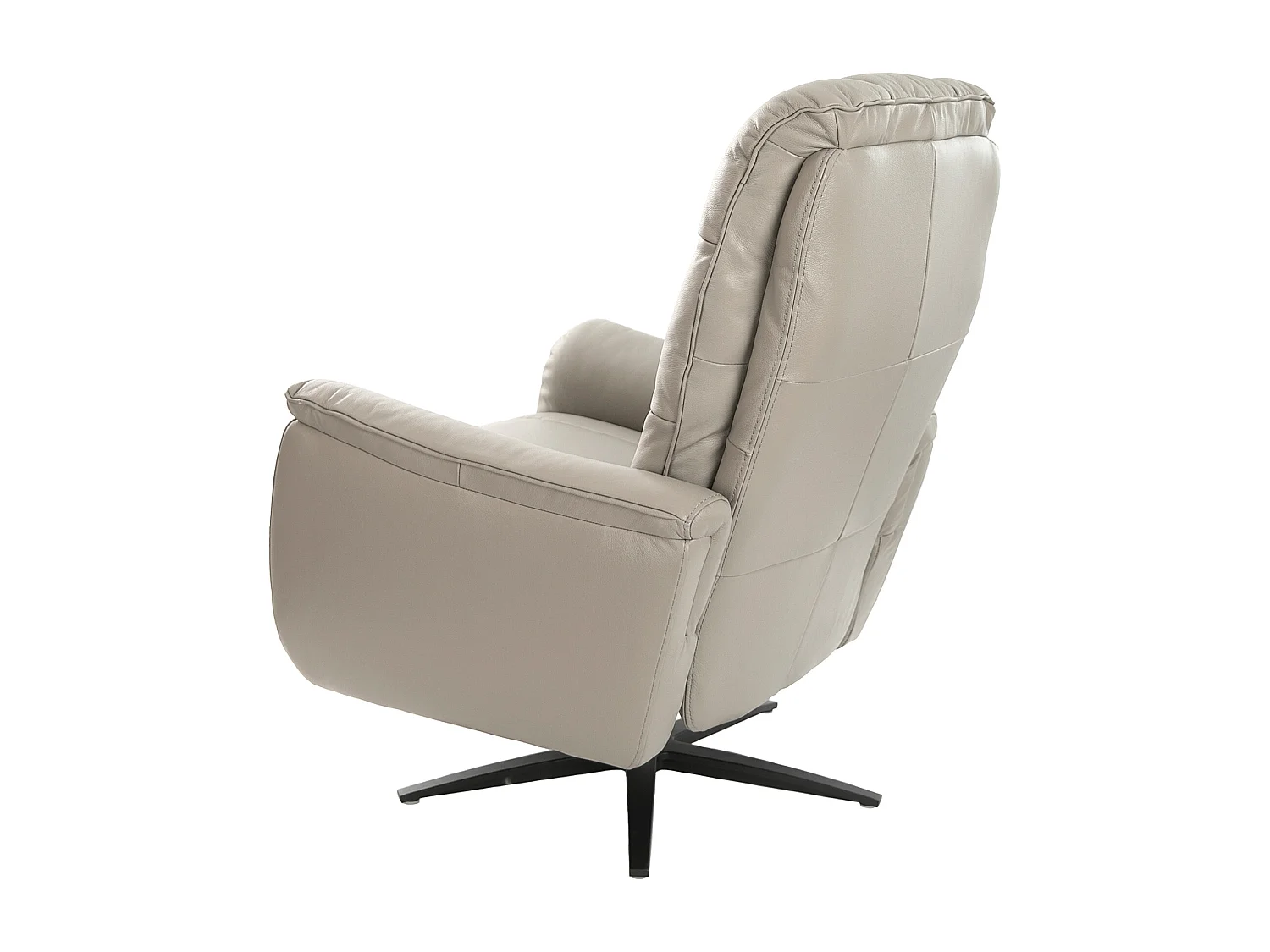 Fauteuil pivotant en cuir gris 5114 ANGEL CERDA