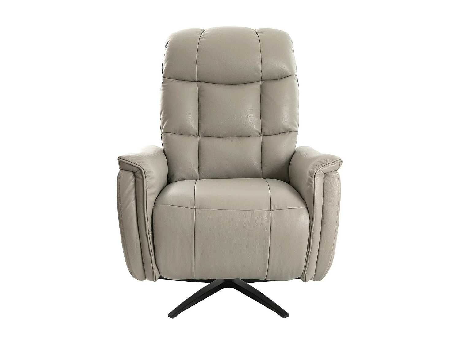 Fauteuil pivotant en cuir gris 5114 ANGEL CERDA