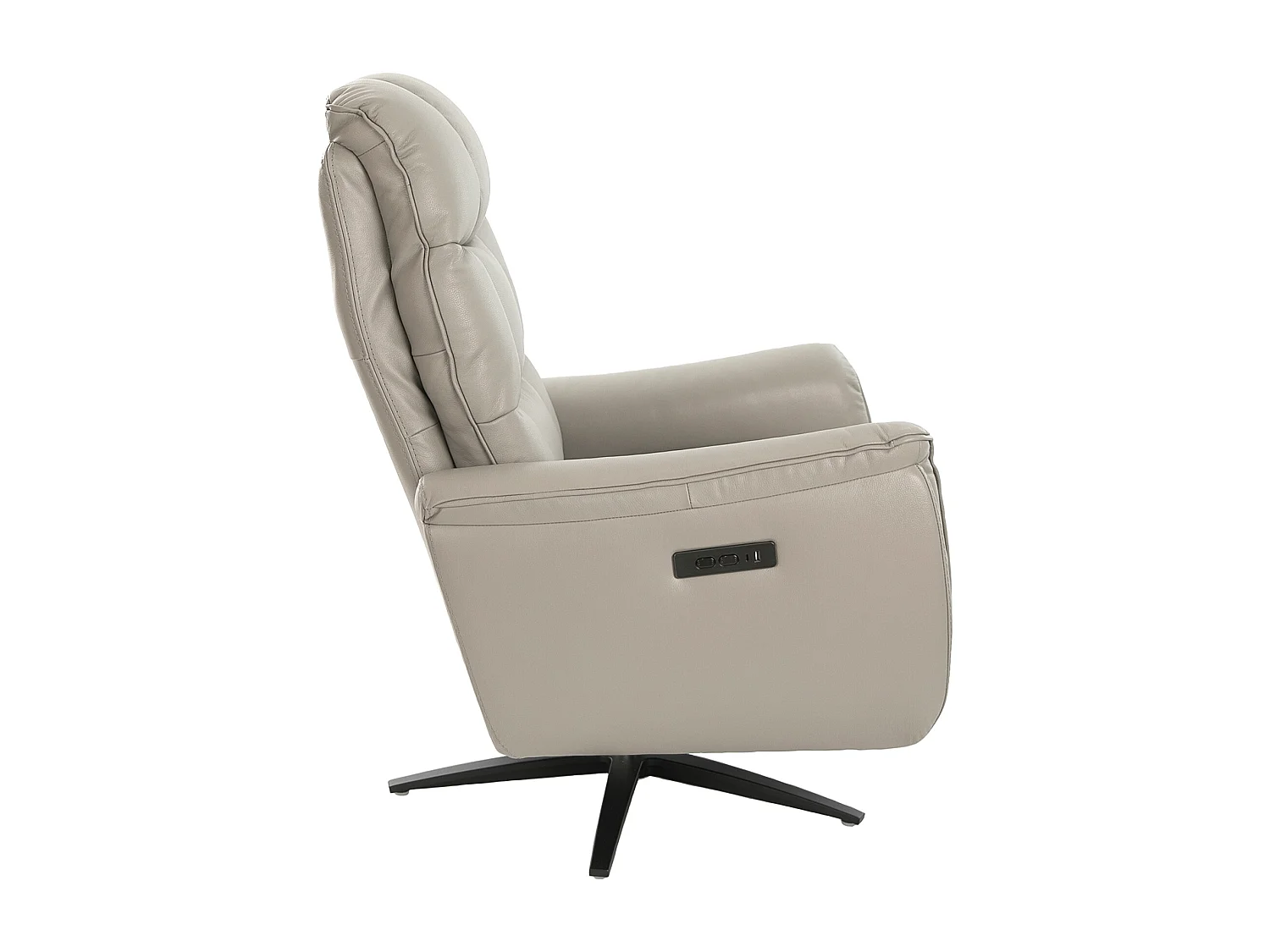 Fauteuil pivotant en cuir gris 5114 ANGEL CERDA