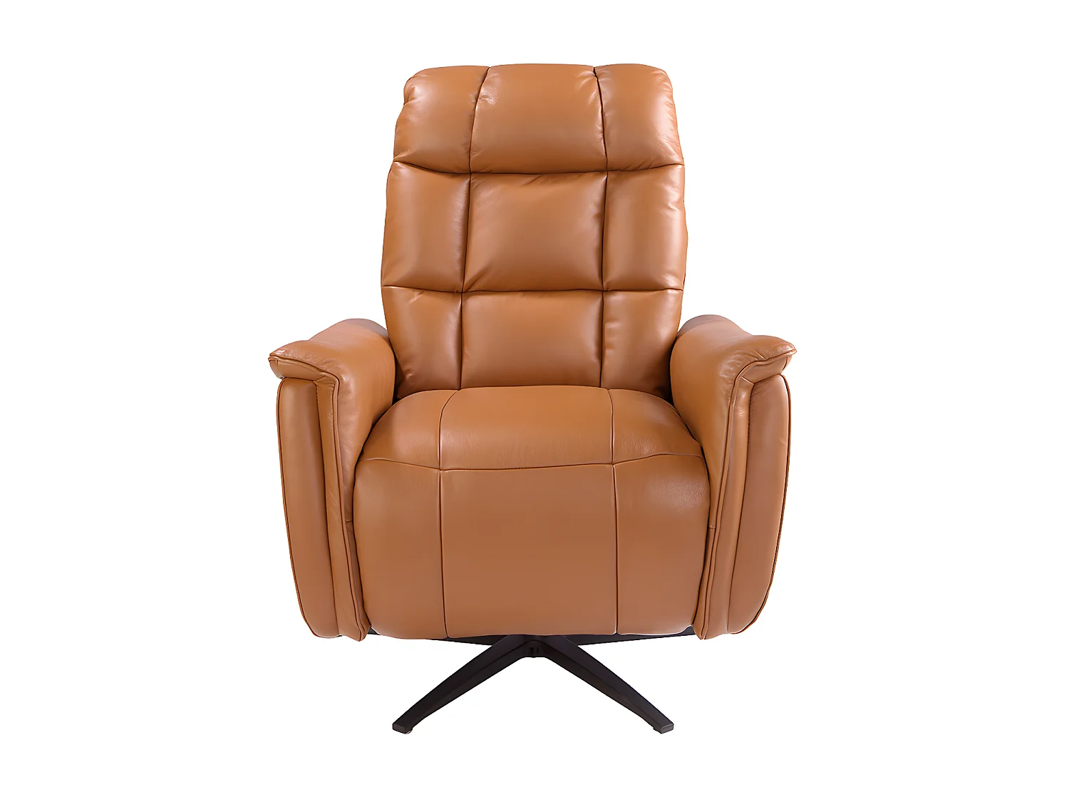 Drehsessel aus braunem Leder  5117 ANGEL CERDA