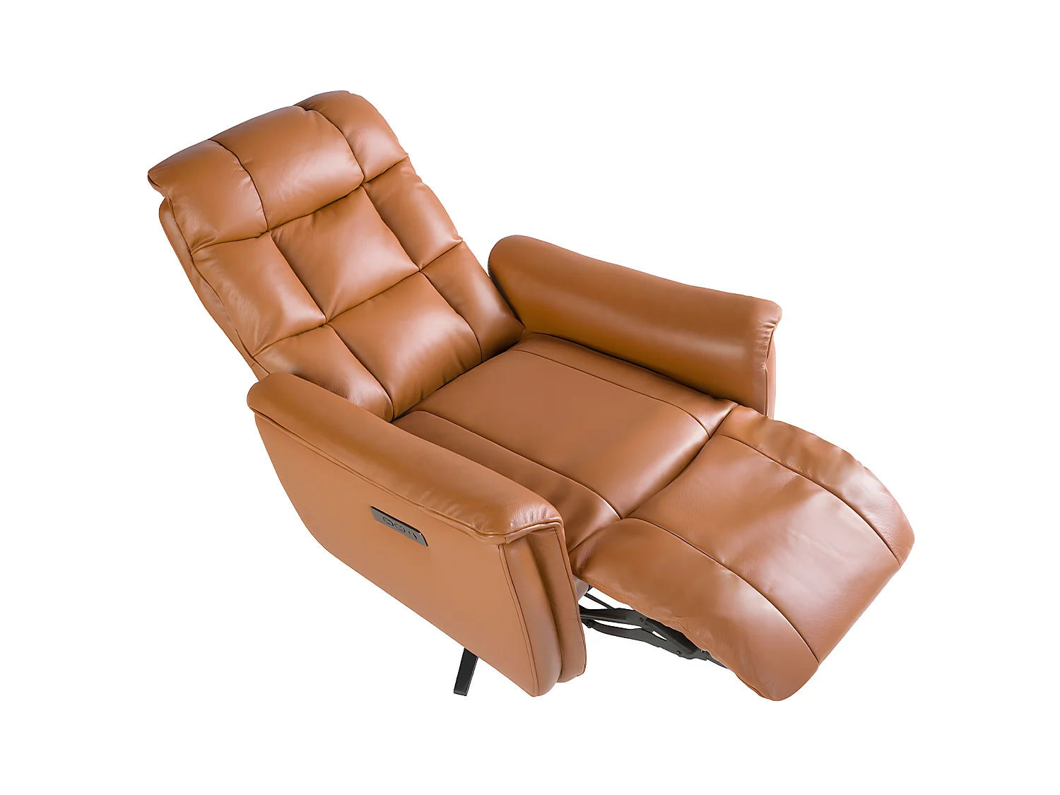 Drehsessel aus braunem Leder  5117 ANGEL CERDA