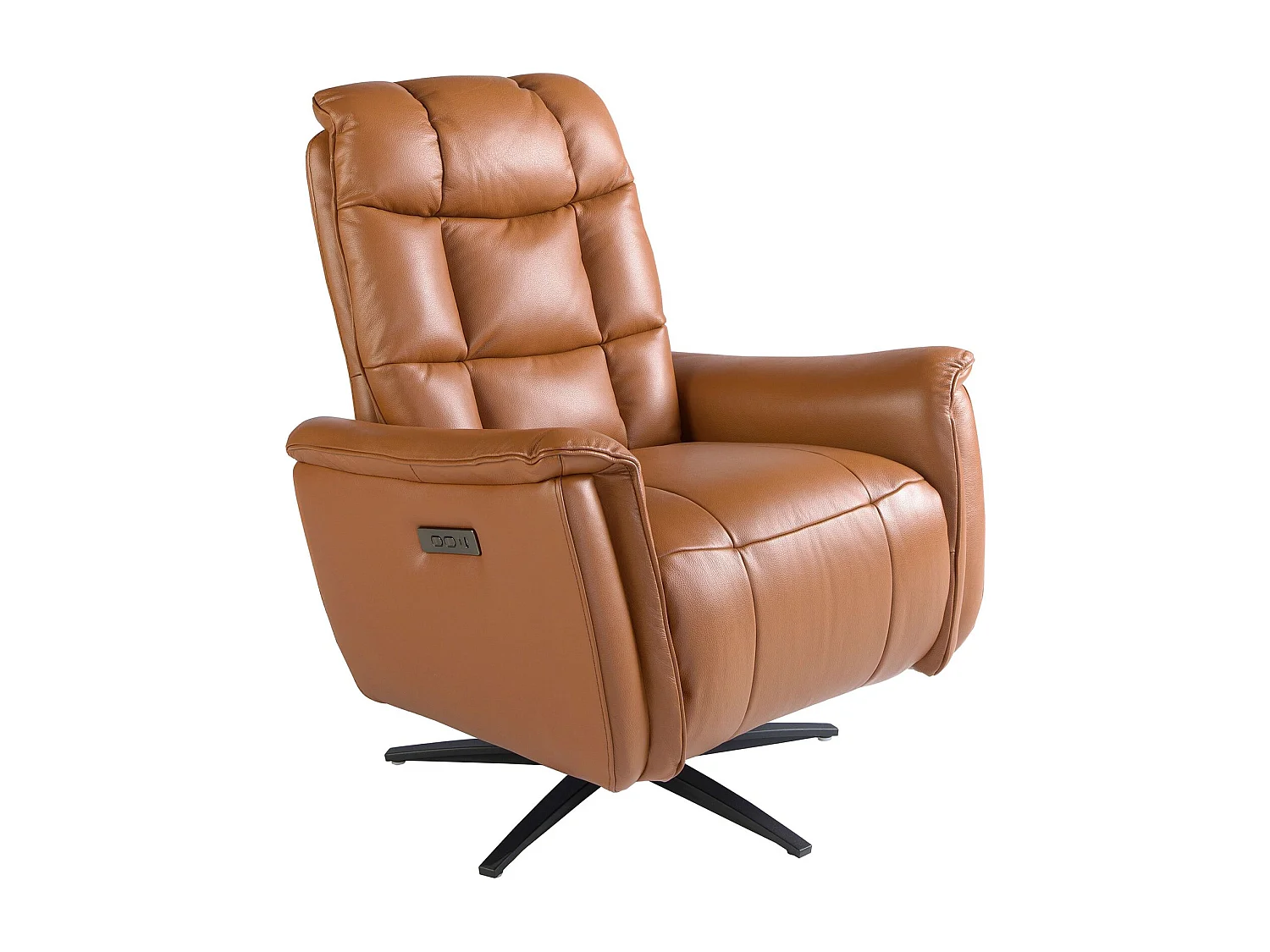 Fauteuil pivotant en cuir marron 5117 ANGEL CERDA