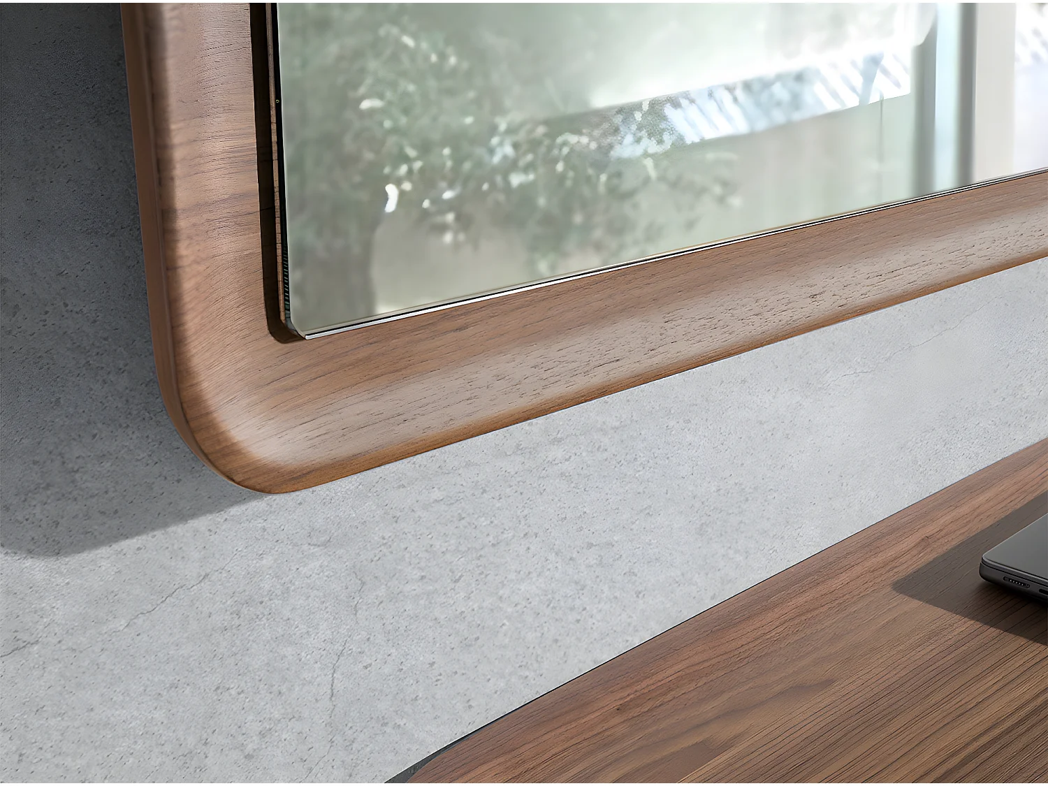 Miroir mural rectangulaire noyer 3248 ANGEL CERDA