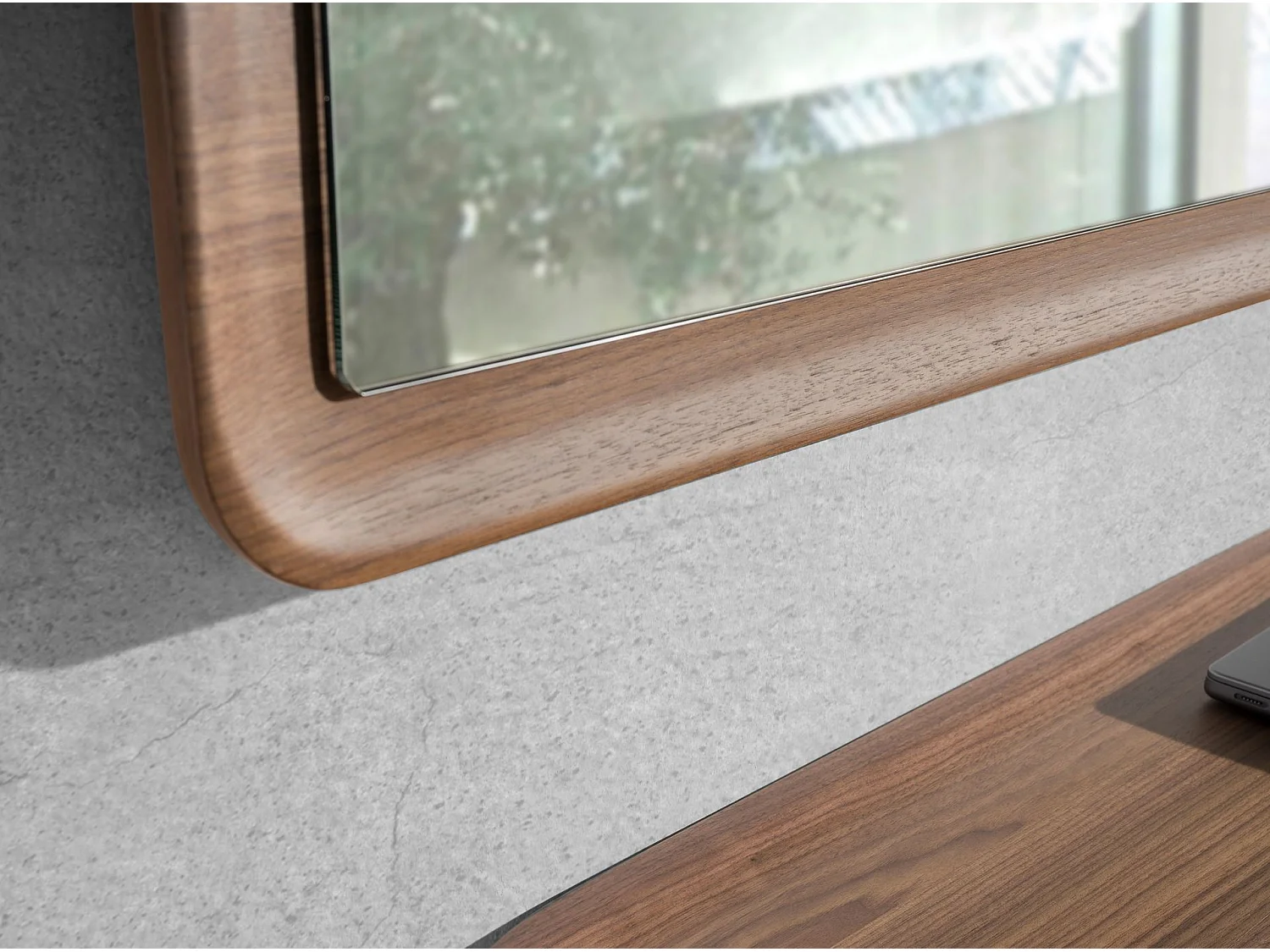 Miroir mural rectangulaire noyer 3248 ANGEL CERDA