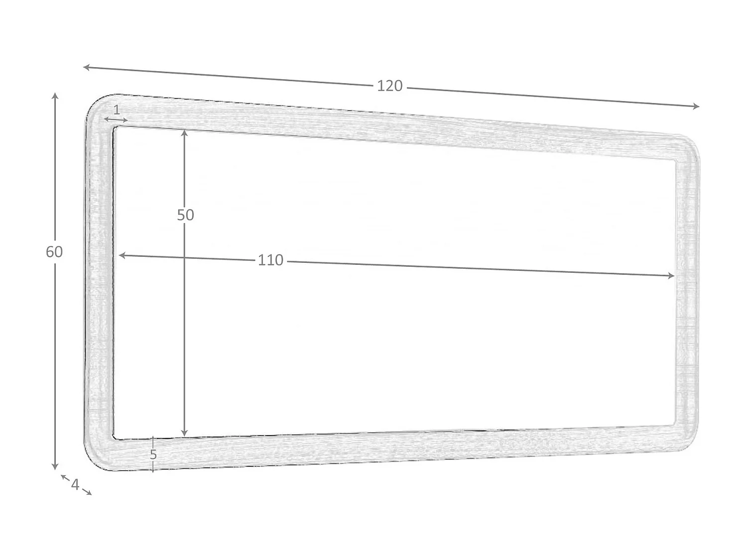 Miroir mural rectangulaire noyer 3248 ANGEL CERDA