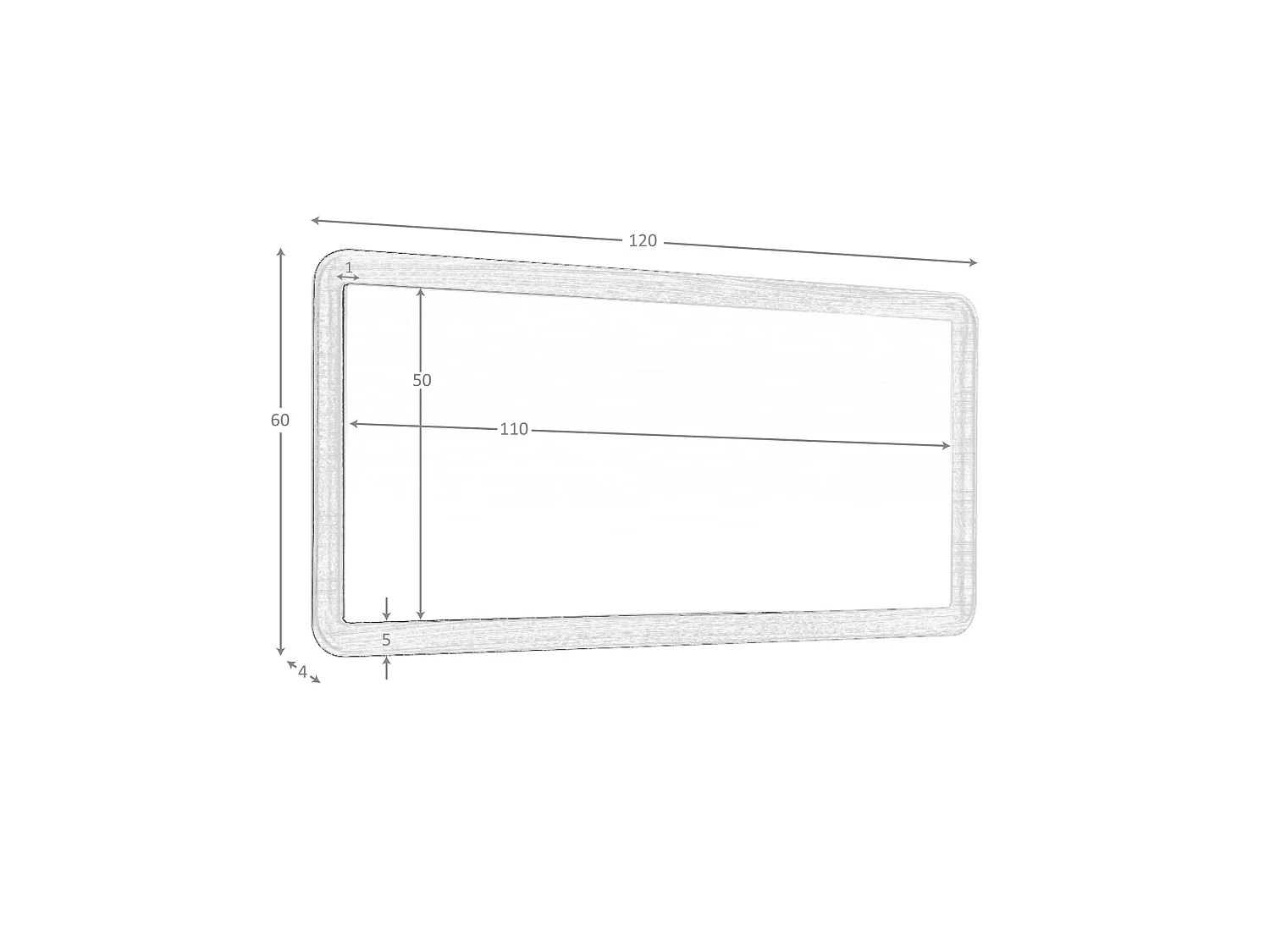 Miroir mural rectangulaire noyer 3248 ANGEL CERDA