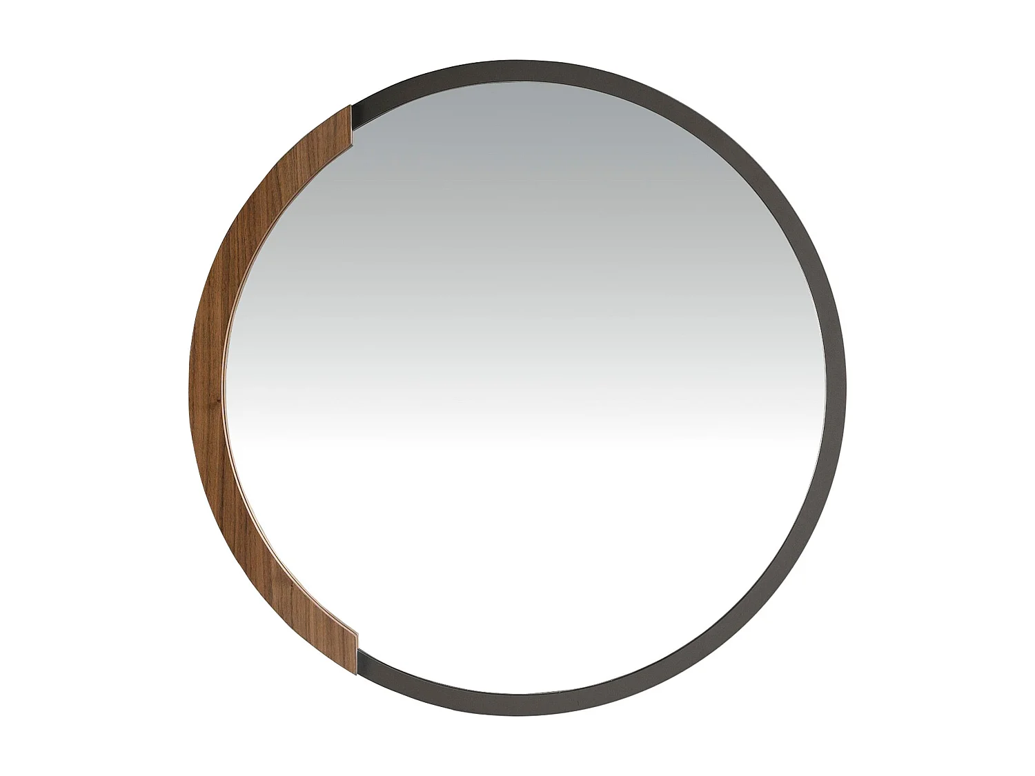 Miroir mural rond acier noir 3247 ANGEL CERDA