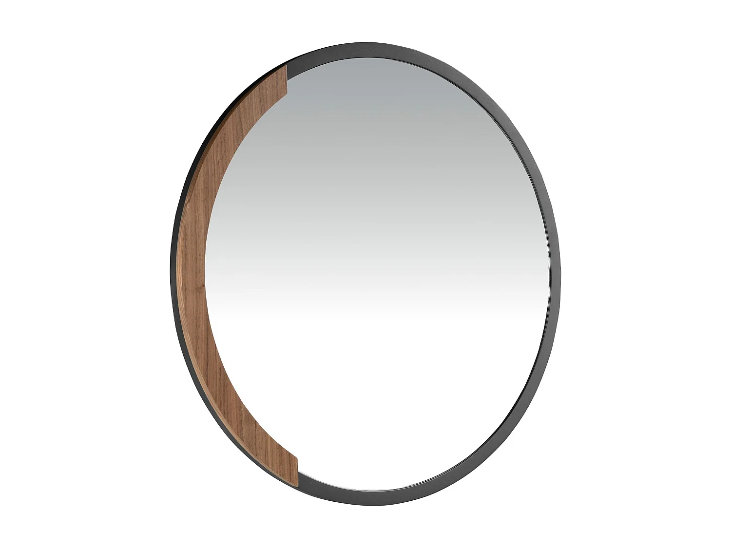 Miroir mural rond acier noir 3247 ANGEL CERDA