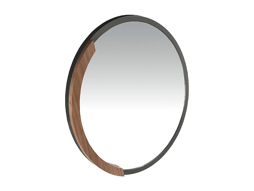 Miroir mural rond acier noir 3247 ANGEL CERDA