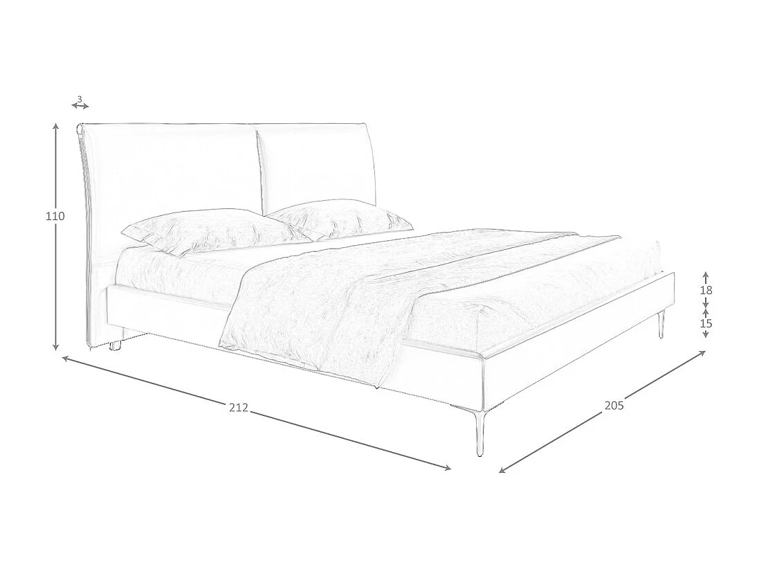 Letto in similpelle marrone   7158 ANGEL CERDA