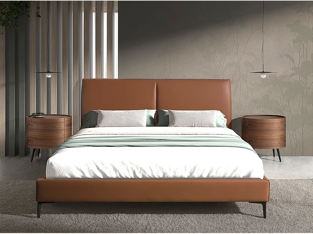 Lit en similicuir marron 7158 ANGEL CERDA