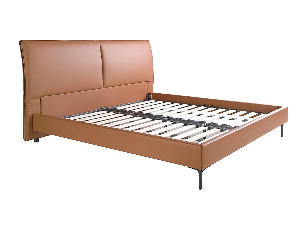 Lit en similicuir marron 7158 ANGEL CERDA