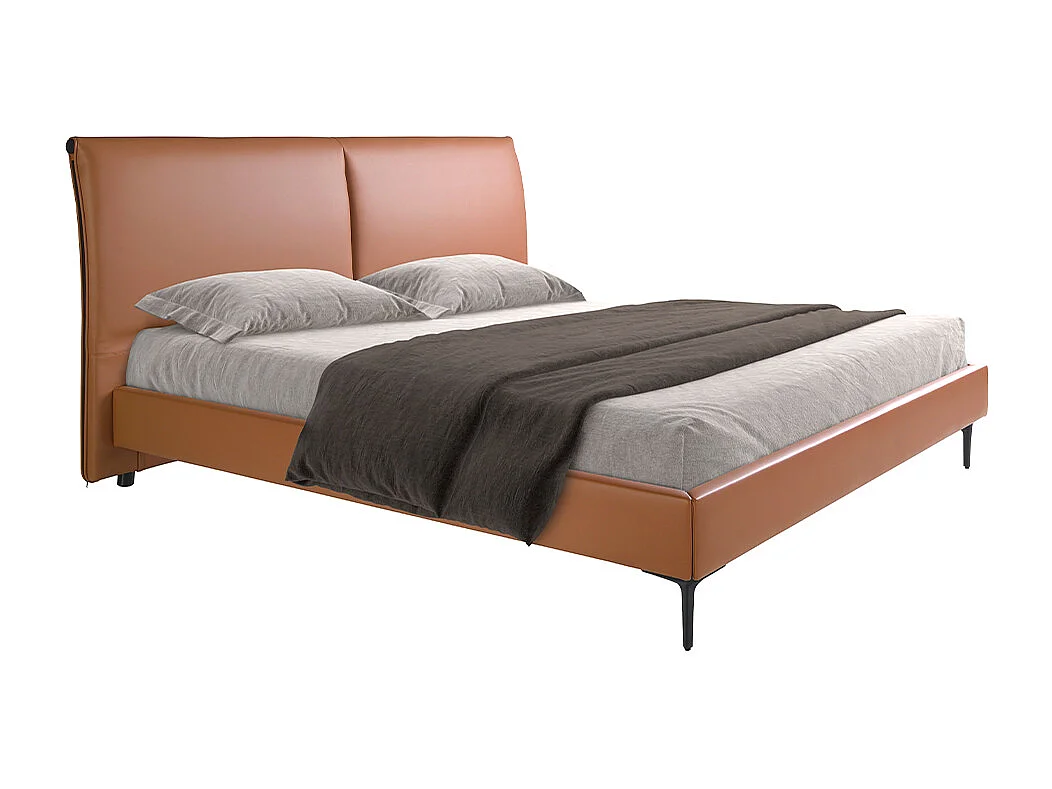 Lit en similicuir marron 7158 ANGEL CERDA