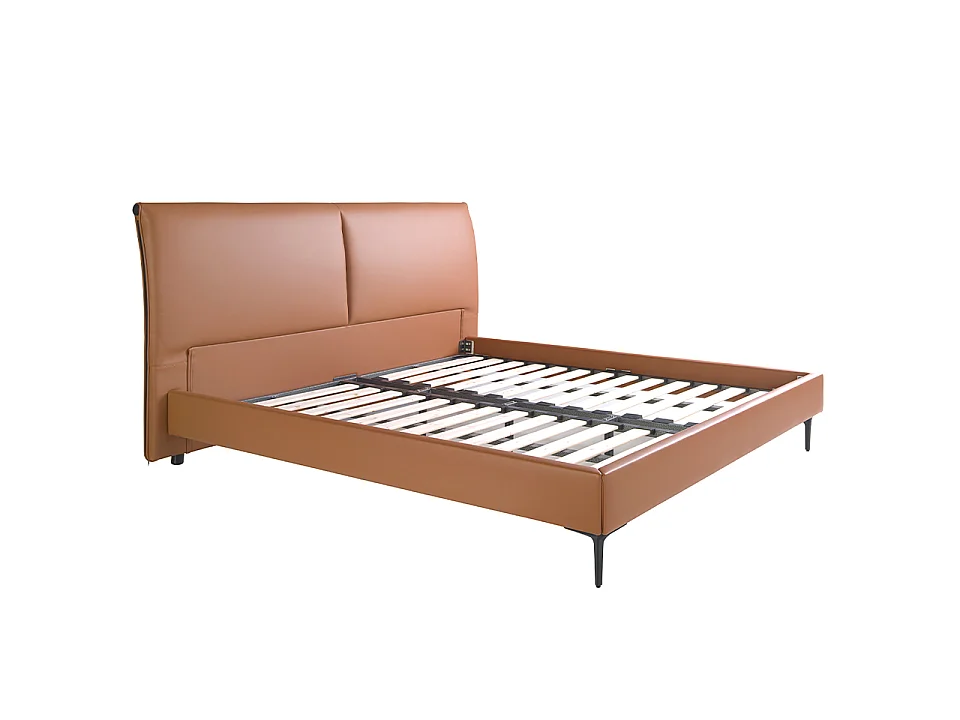 Lit en similicuir marron 7158 ANGEL CERDA