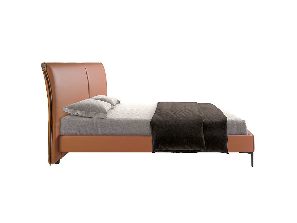 Lit en similicuir marron 7158 ANGEL CERDA