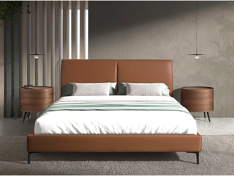 Letto in similpelle marrone 7158 ANGEL CERDA