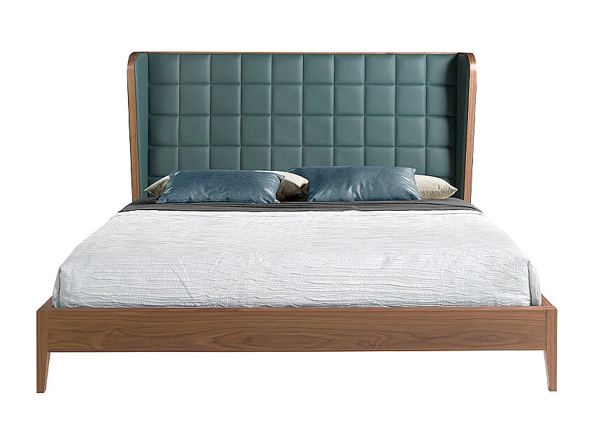 Lit en similicuir vert foncé 7148 ANGEL CERDA