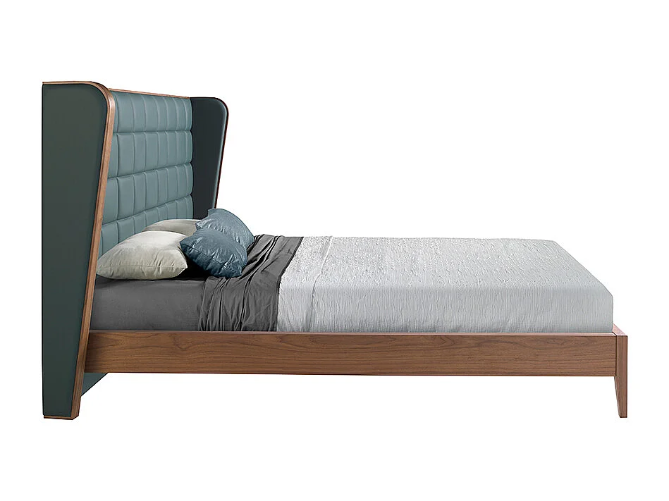 Lit en similicuir vert foncé 7148 ANGEL CERDA