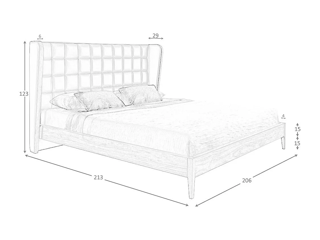 Lit en similicuir vert foncé 7148 ANGEL CERDA