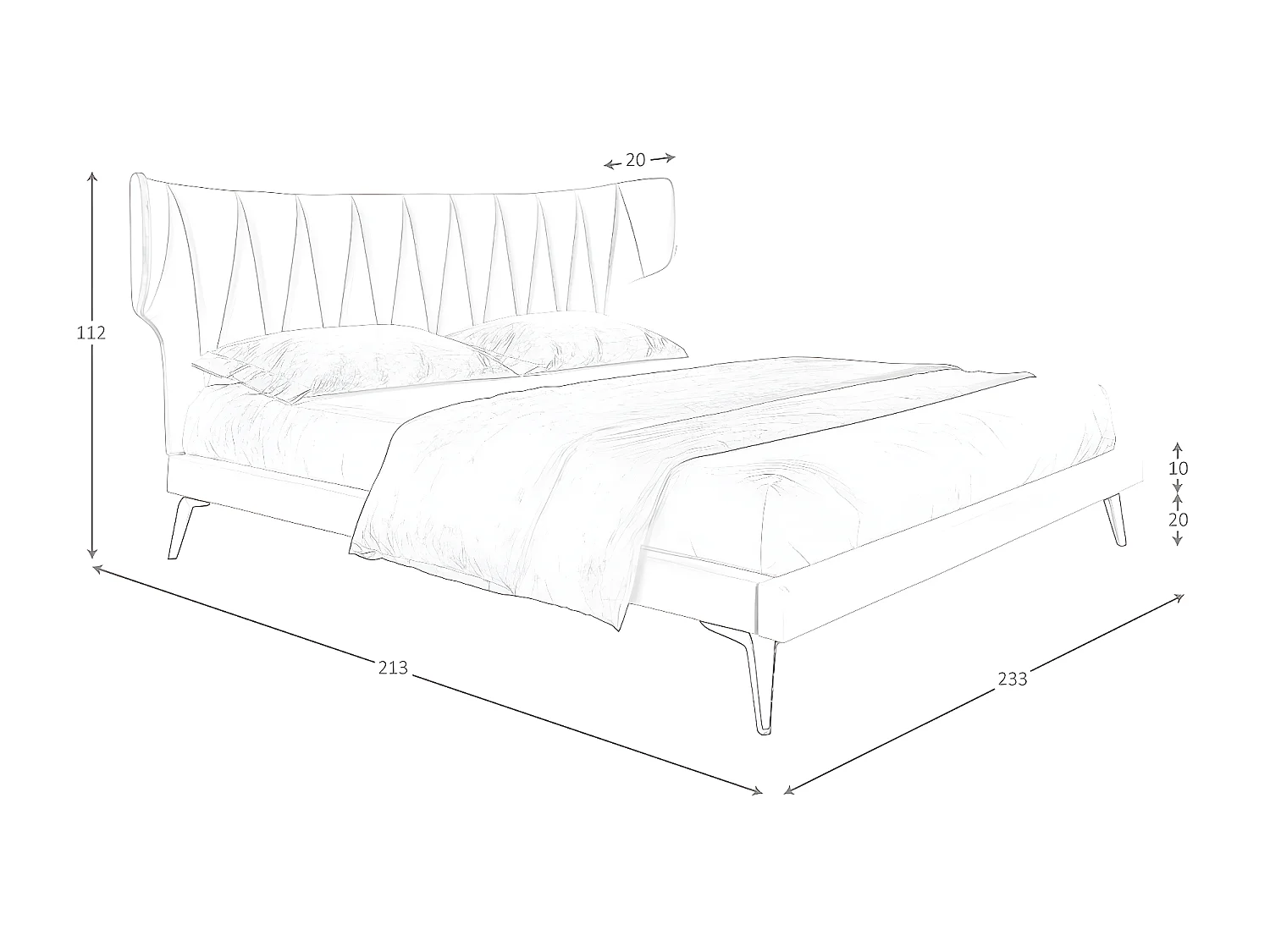 Cama tela color gris claro  7160 ANGEL CERDA