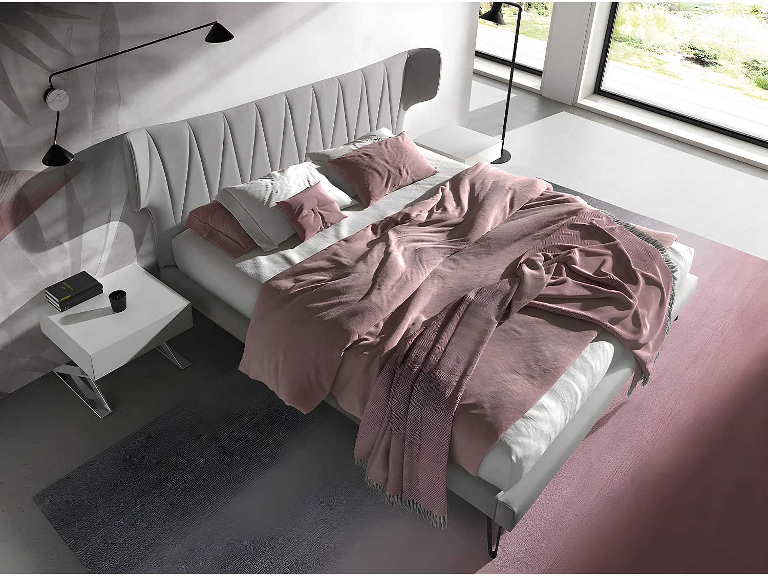 Cama tela color gris claro  7160 ANGEL CERDA