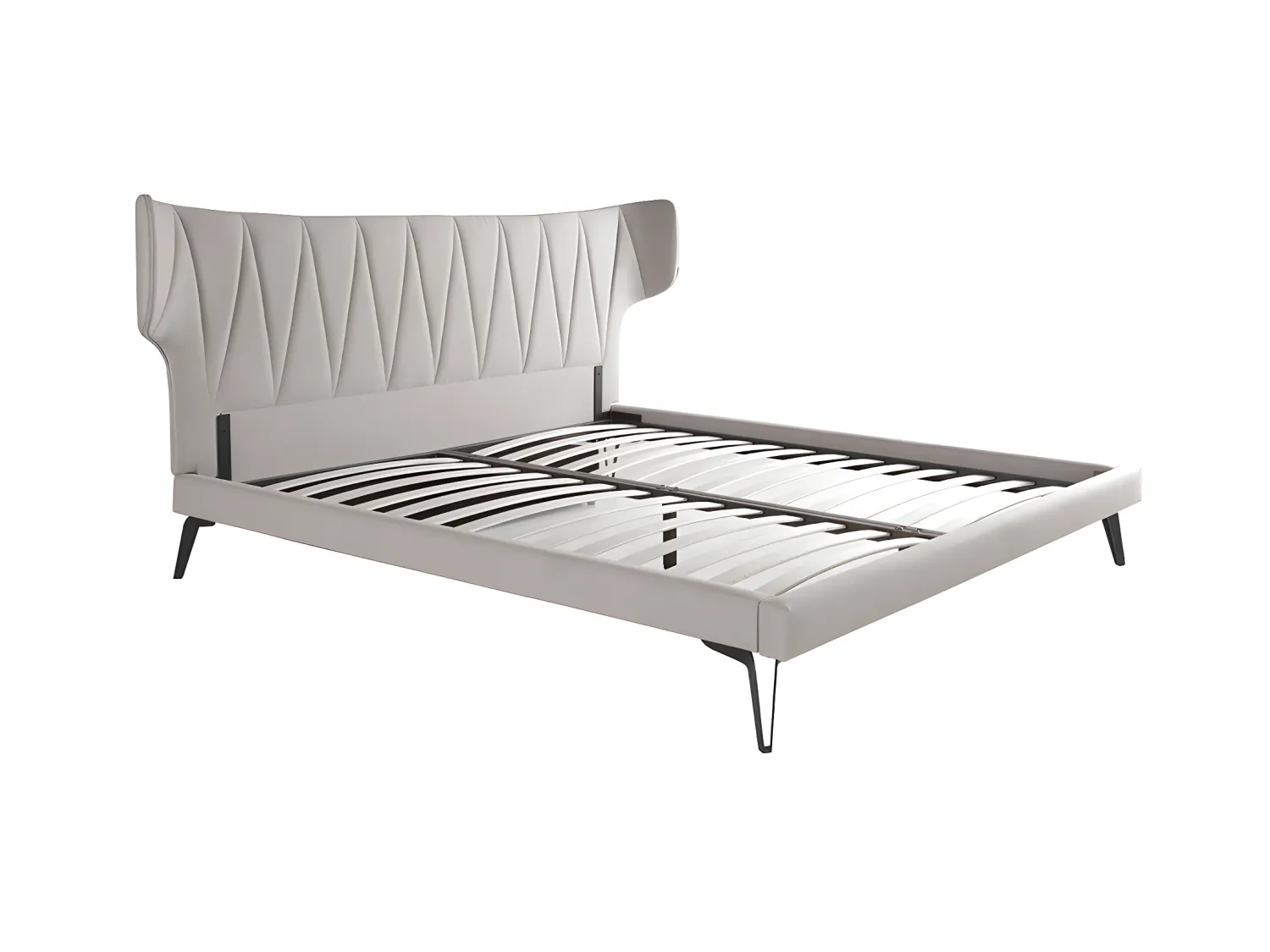 Lichtgrijs stoffen bed 7160 ANGEL CERDA