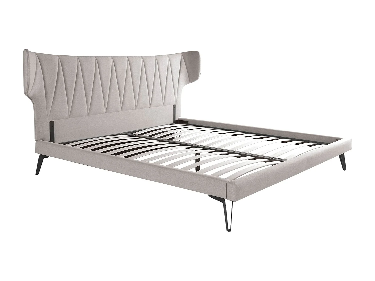 Lit en tissu gris clair 7160 ANGEL CERDA