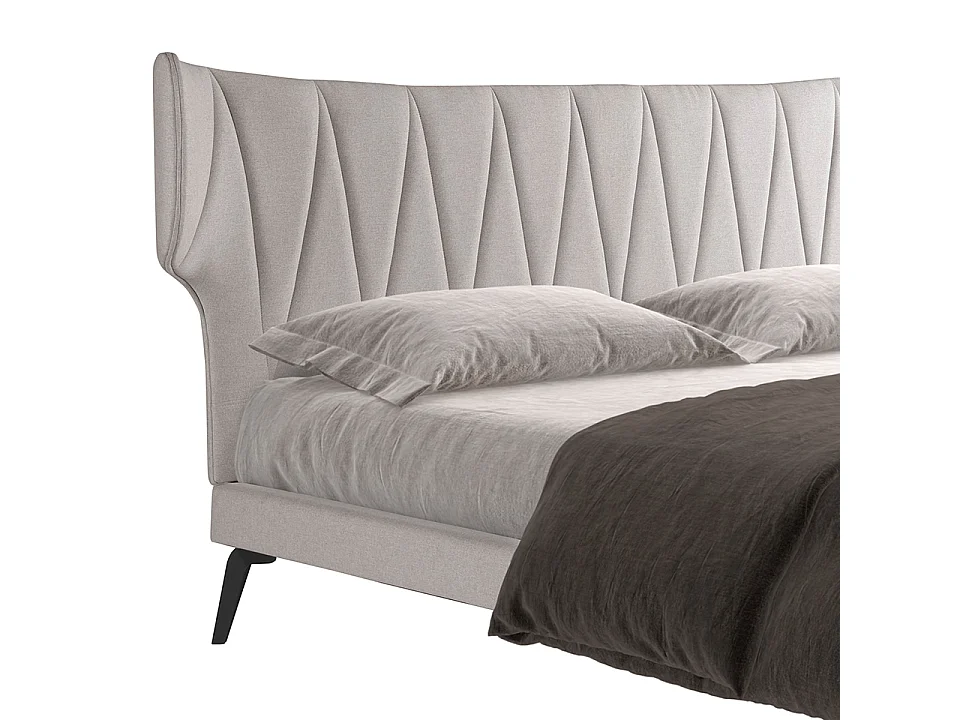 Lit en tissu gris clair 7160 ANGEL CERDA