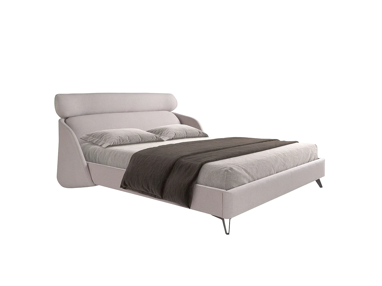 Lichtgrijs stoffen bed 7160 ANGEL CERDA
